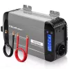 Qoltec Inversor de onda sinusoidal pura 12V para 230V 500W/1000W com LCD, USB, USB-C, compatível com LiFePo4/GEL/AGM
