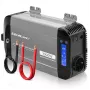 Qoltec Inversor de onda sinusoidal pura 12V para 230V 500W/1000W com LCD, USB, USB-C, compatível com LiFePo4/GEL/AGM