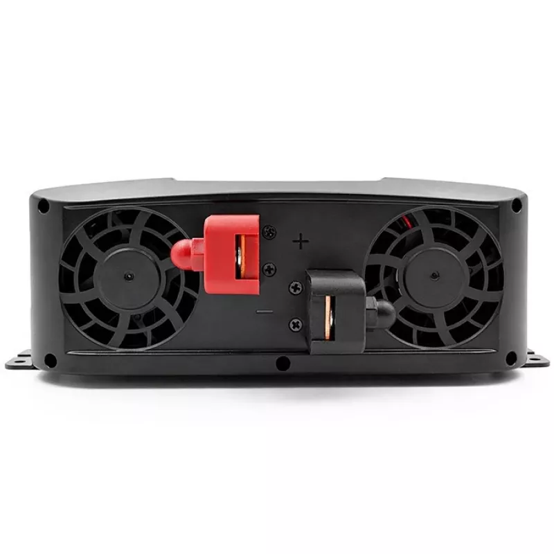 Qoltec Inversor de onda sinusoidal pura com UPS | 12V para 230V | 2000W potência contínua / 4000W potência de pico | LCD | USB-A | USB-C PD 18W | compatível com LiFePO4 GEL AGM
