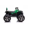 Quad elétrico de montar QLS-3288 com encosto, luzes LED, MP3, verde