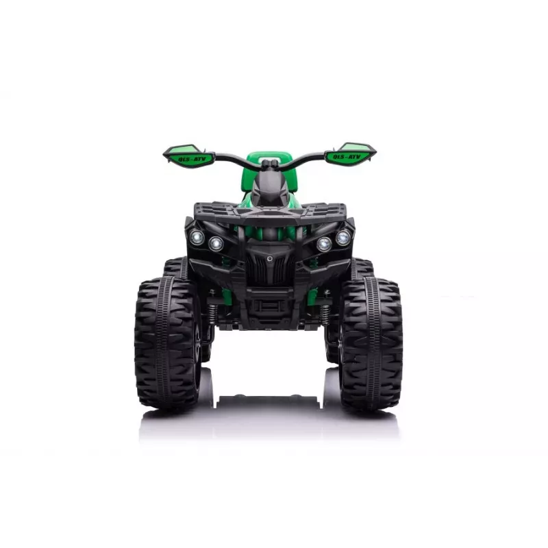 Quad elétrico de montar QLS-3288 com encosto, luzes LED, MP3, verde