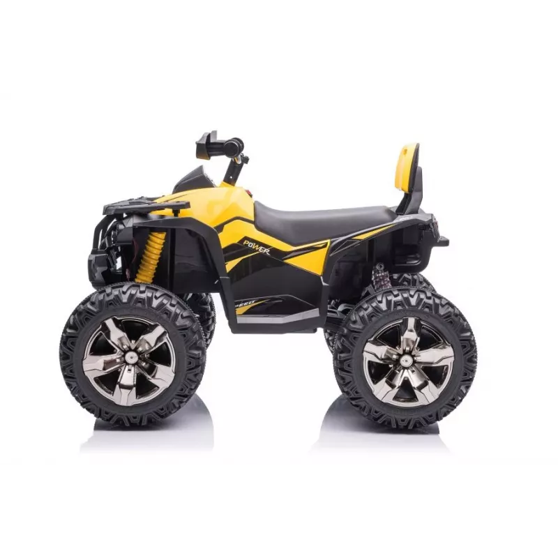 Quad elétrico de montar QLS-3288 com encosto, luzes LED, MP3, amarelo