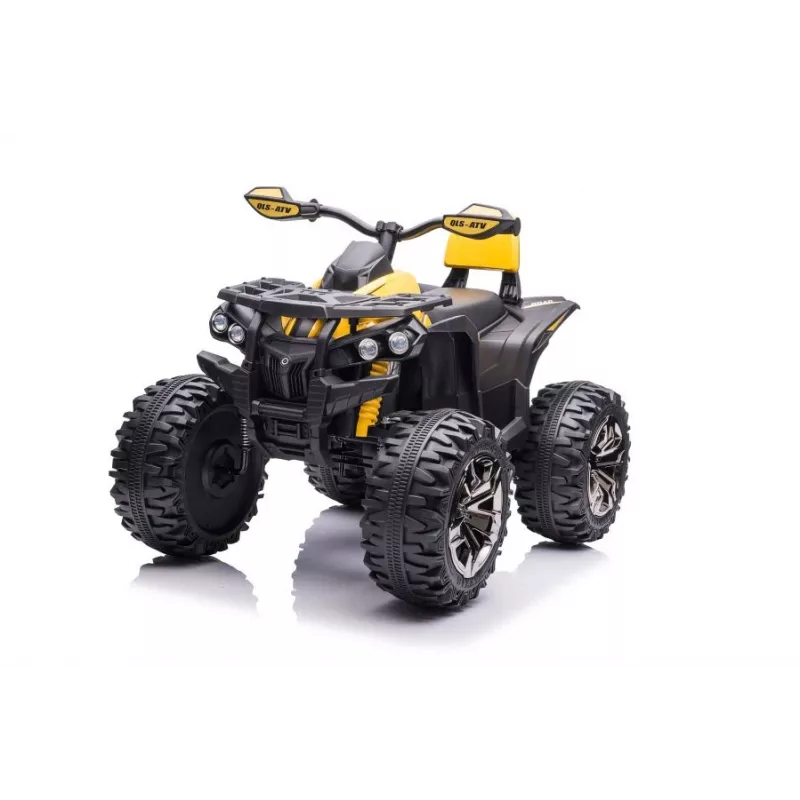 Quad elétrico de montar QLS-3288 com encosto, luzes LED, MP3, amarelo