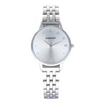 Relógio de quartzo analógico de homem RADIANT RA609201PT 34mm mostrador preto bracelete de pele