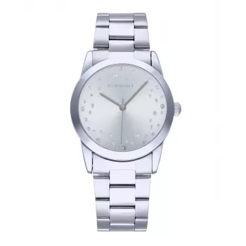 Relógio de homem RADIANT quartzo analógico RA606201 36 mm aço inoxidável mostrador preto bracelete prateada