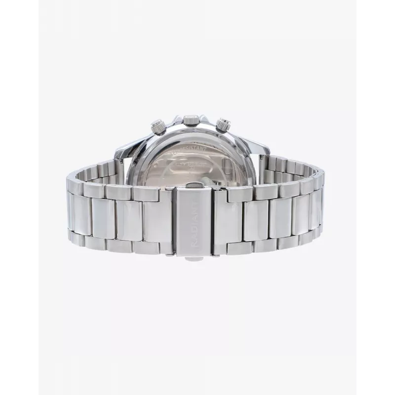 Radiant relógio de quartzo de homem RA617705 44mm mostrador preto bracelete de pele
