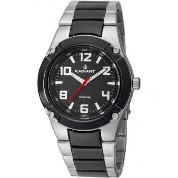 Relógio de homem RADIANT RA318201 (48 mm) - aço inoxidável, mostrador preto, quartzo analógico