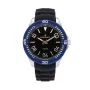 RADIANT relógio para homem RA503602 (46mm) – mostrador preto, bracelete de couro sintético preta, analógico de quartzo