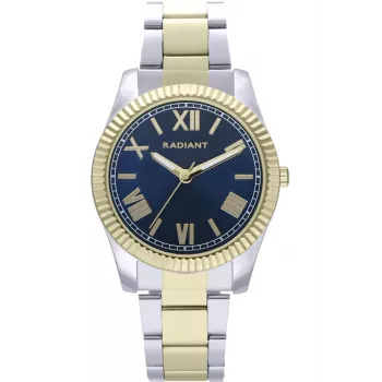 Relógio RADIANT homem RA582205 37mm aço inoxidável quartzo analógico mostrador preto bracelete prateada