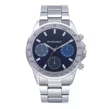 RADIANT relógio para homem RA604702 (45mm) – bracelete milanesa em aço inoxidável, mostrador preto