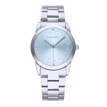 RADIANT RA606202 Relógio de homem analógico de quartzo 36mm prateado aço inoxidável malha milanesa
