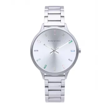 Relógio de pulso de quartzo analógico de homem RADIANT RA608201 38mm aço inoxidável mostrador azul bracelete prateada