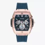 RADIANT RA655204 relógio analógico de quartzo para homem 42mm aço inoxidável mostrador preto bracelete de couro