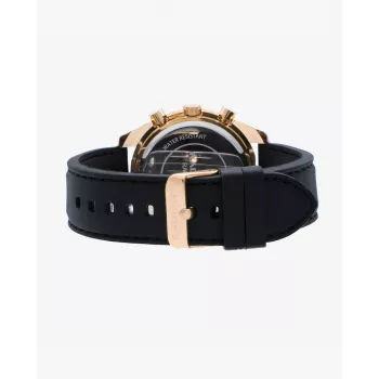 Relógio de pulso RADIANT RA668709 para homem analógico de quartzo 44mm mostrador preto bracelete de pele