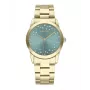Relógio de mulher RADIANT quartzo analógico RA606204 - caixa de aço inoxidável 36 mm, mostrador branco, bracelete de pele preta