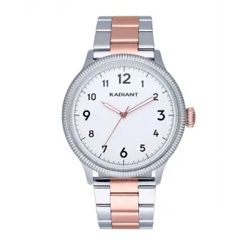 RADIANT Relógio de mulher de quartzo analógico RA627205 44mm prateado aço inoxidável