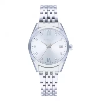 RADIANT relógio para senhora RA642201 35mm bracelete milanesa em aço inoxidável prateada analógico de quartzo