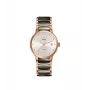 Relógio de mulher RADO R30183762 28mm aço inoxidável e cerâmica mostrador castanho