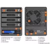 Caixa RAIDON GR5640-SBA31 para 4 baías SATA HDD/SSD USB 3.1 Gen 2 eSATA RAID por hardware