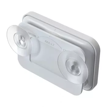 Temporizador de casa de banho RAINPOINT BALDRTHERM B0549STH com monitor de temperatura e humidade, proteção contra salpicos IP24, contagem decrescente/crescente, retroiluminação LCD, ventosa/suporte/montagem na parede