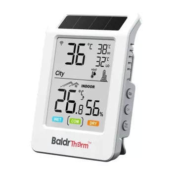 Rainpoint Baldrtherm HCS596WB Termo-higrómetro Wi-Fi alimentado por energia solar com controlo por app e sensor remoto