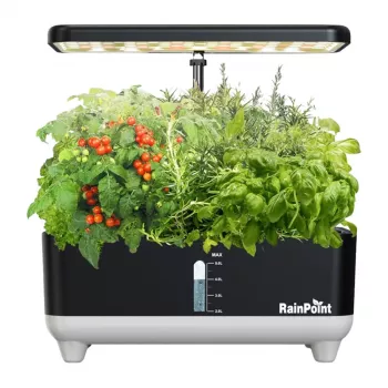 Conjunto de cultivo hidropónico RainPoint Z238 - 12 cápsulas de plantas, LED de espetro total, controlo por app Smart