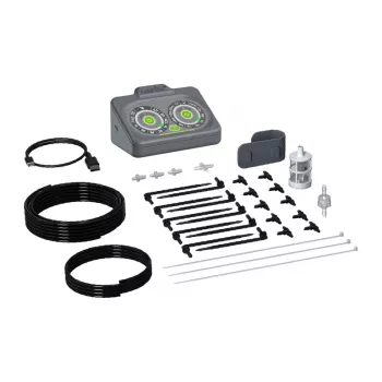 Conjunto de rega RainPoint IK149 para plantas em vaso - sistema de rega gota a gota automático para 10 vasos, alimentação USB/pilhas, ecrã LCD