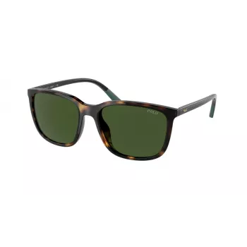 Óculos de sol Ralph Lauren homem PH4185U - armação quadrada preto brilhante, lentes cinzento escuro, 56 mm