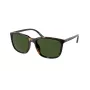 Óculos de sol Ralph Lauren homem PH4185U - armação quadrada preto brilhante, lentes cinzento escuro, 56 mm