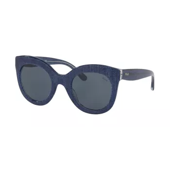 Óculos de sol Ralph Lauren PH4148-578787 para mulher armação em acetato Havana lentes castanhas degradê 49 mm