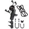 Suporte de telemóvel X-Grip para guiador de mota RAM MOUNTS com base em U (RAM-B-174-UN7)