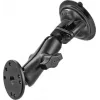 RAM Mounts suporte com ventosa e adaptador AMPS – esfera B (1 polegada), base em losango, braço médio, base redonda (RAM-B-166-202U)