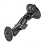 RAM Mounts suporte com ventosa e adaptador AMPS – esfera B (1 polegada), base em losango, braço médio, base redonda (RAM-B-166-202U)