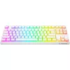 Rampage Ghost TKL teclado mecânico Huano Red Switch branco