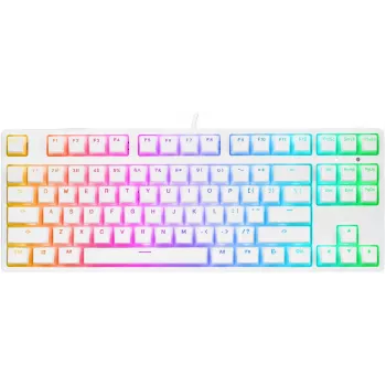 Rampage Ghost TKL teclado mecânico Huano Red Switch branco