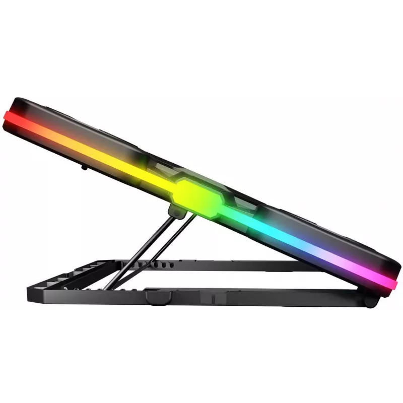 Base de arrefecimento para portátil gaming Rampage GLACIERS50 14-17 polegadas, 2600RPM, preto