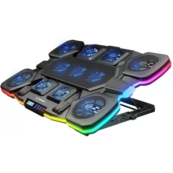 Base de arrefecimento para portátil gaming Rampage GLACIERS50 14-17 polegadas, 2600RPM, preto