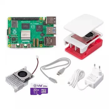 Raspberry Pi 5 4GB kit completo branco/vermelho