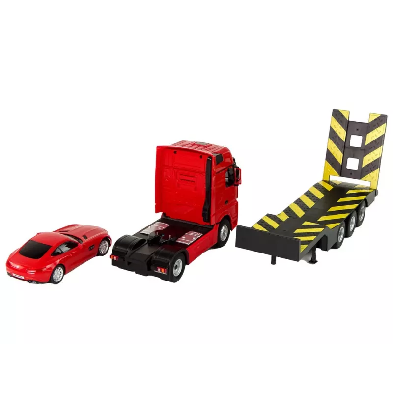 RASTAR Camião de reboque R/C Mercedes-Benz 1:26 vermelho
