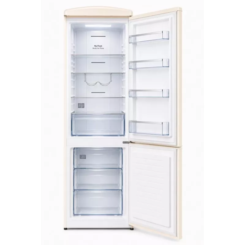 Combinado frigorífico-congelador retro Ravanson LKK-315RC 315L Total No Frost Creme