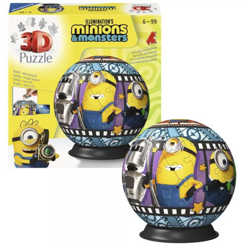 RAVENSBURGER Puzzleball 3D Minions 3 - 72 peças