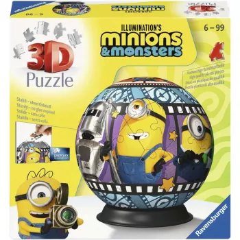 RAVENSBURGER Puzzleball 3D Minions 3 - 72 peças