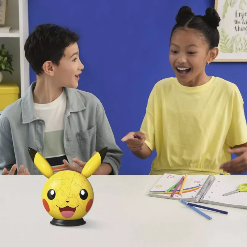 Ravensburger Puzzleball 3D Pokémon Pikachu com Orelhas - 54 peças