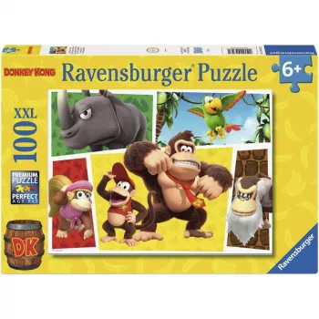 Ravensburger Puzzle infantil Nintendo Super Mario - Os macacos estão soltos! (100 peças)