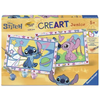RAVENSBURGER CreArt Junior - Stitch & Angel conjunto de pintura por números