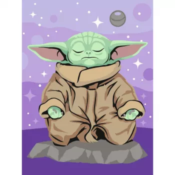 Ravensburger CreArt Star Wars - Grogu em meditação Pintar por números