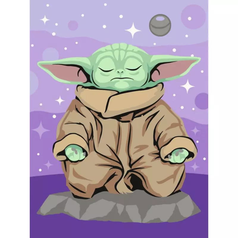 Ravensburger CreArt Star Wars - Grogu em meditação Pintar por números