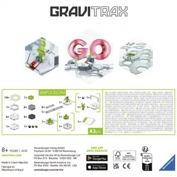 Ravensburger GraviTrax GO Impulsion conjunto de expansão para pista de berlindes (25 peças)