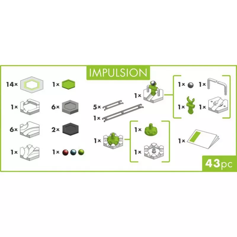 Ravensburger GraviTrax GO Impulsion conjunto de expansão para pista de berlindes (25 peças)