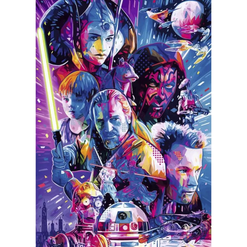 Ravensburger Puzzle Star Wars Hyperspace Collection: The Phantom Menace (500 peças, peças grandes)